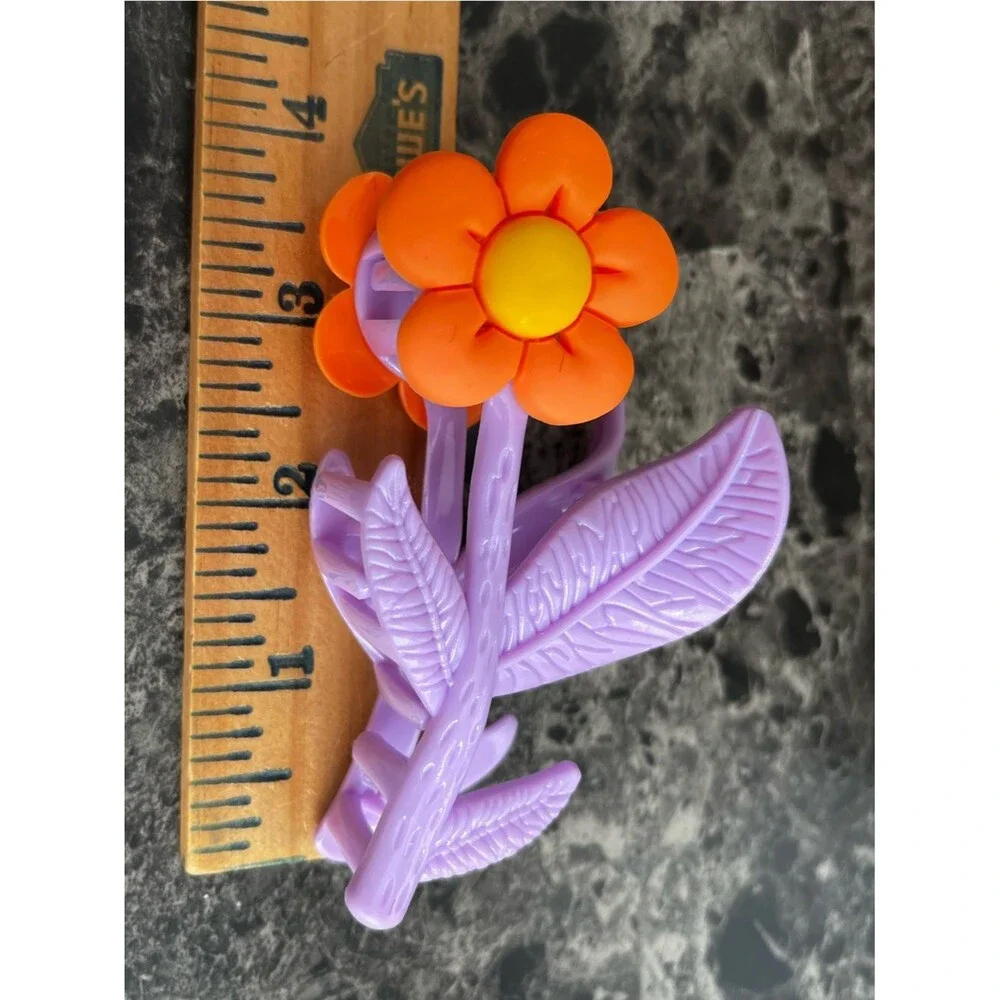 Flower Hair Claw Clip Set Yellow Sunflower & Colorful Flower Claw Clips